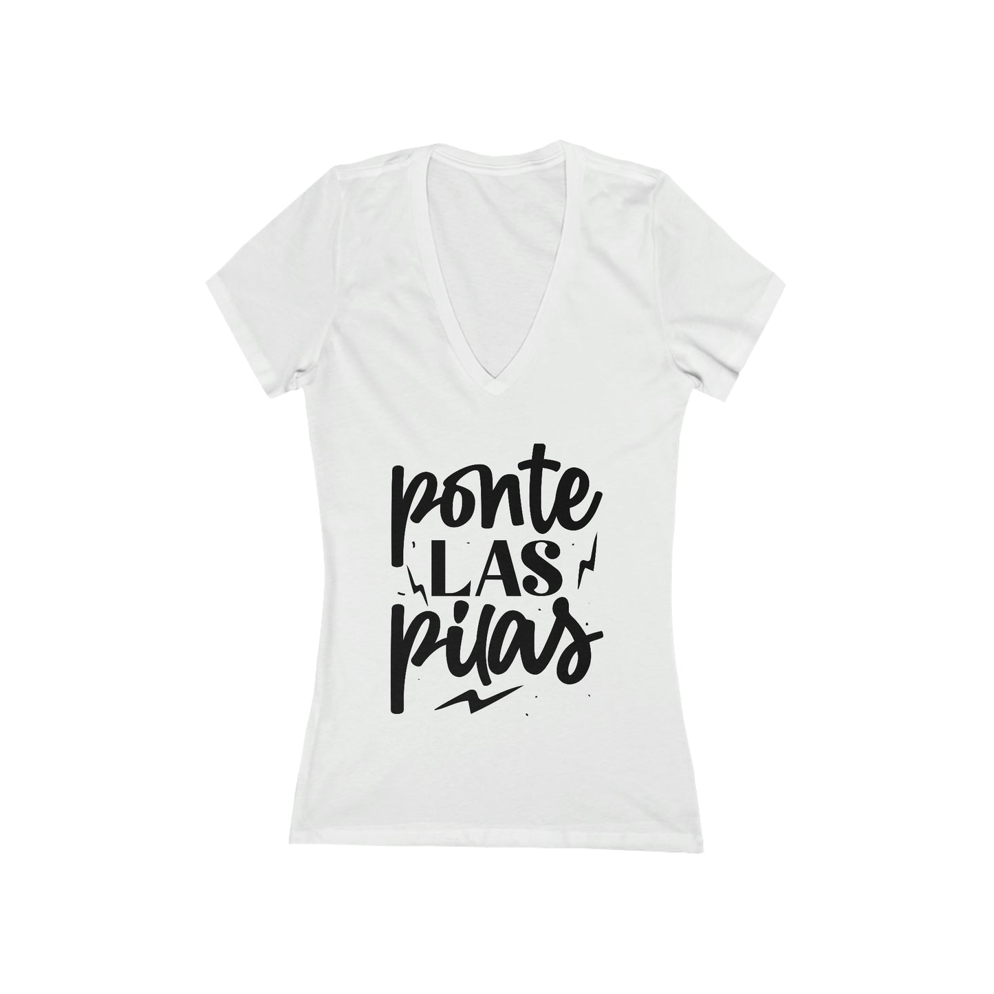 Ponte Las Pilas (Get to Work) Women's Jersey Short Sleeve Deep V-Neck Tee