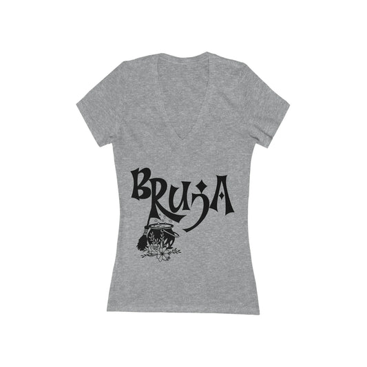 Bruja (Witch) Women's Jersey Short Sleeve Deep V-Neck Tee