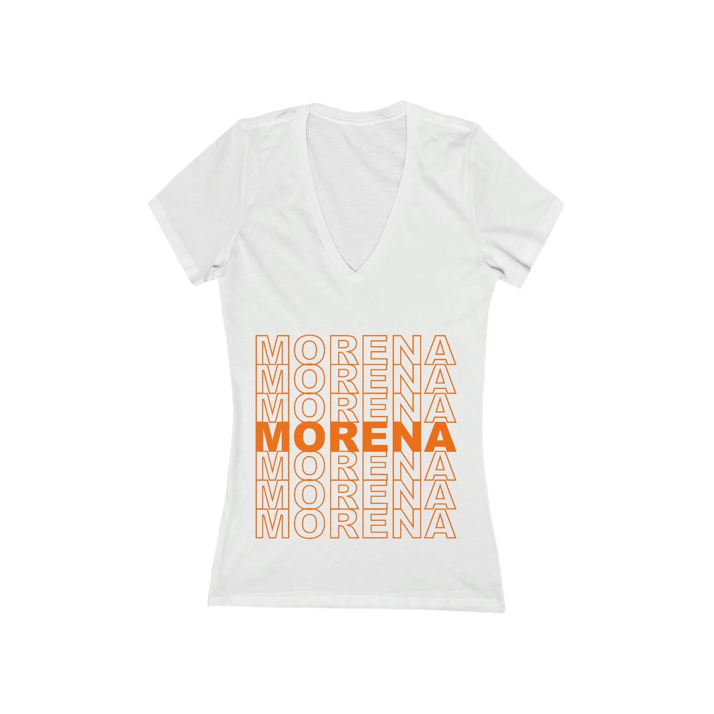 Morena Women's Jersey Short Sleeve Deep V-Neck Tee