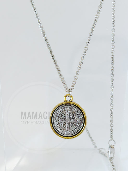 Mini St Benedict Medal Necklace