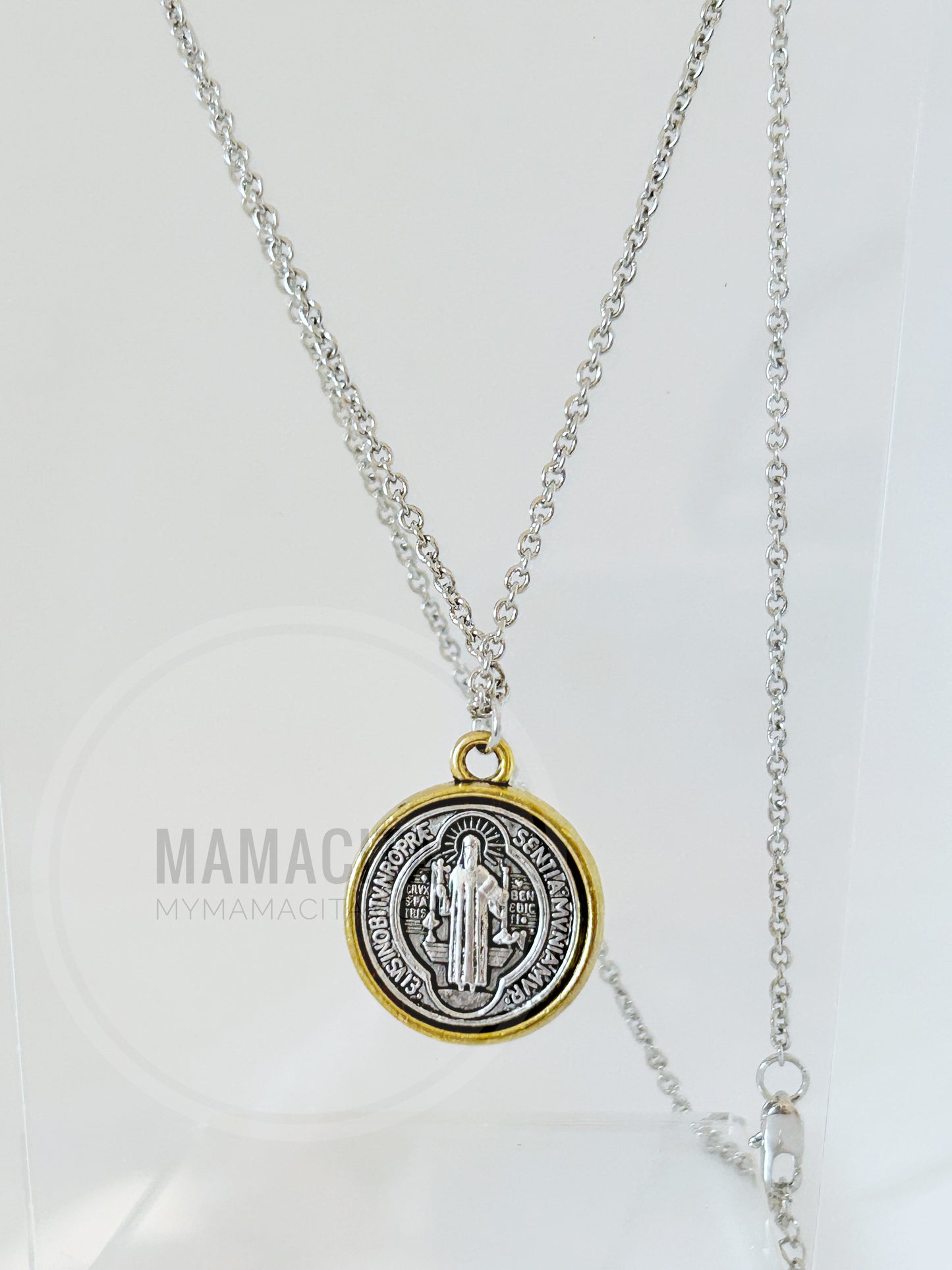 Mini St Benedict Medal Necklace