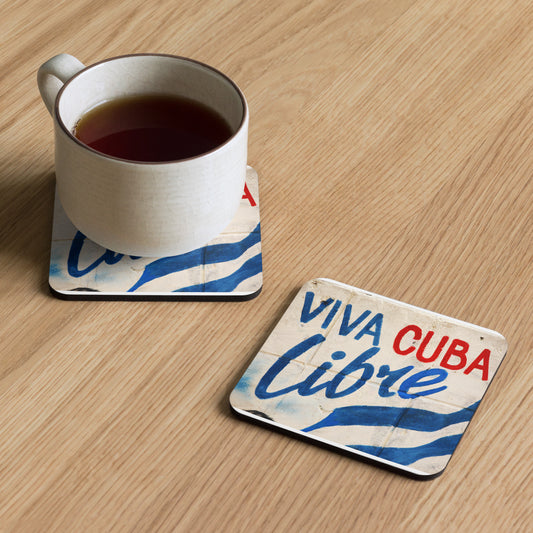 Viva Cuba LibreCork-back coaster