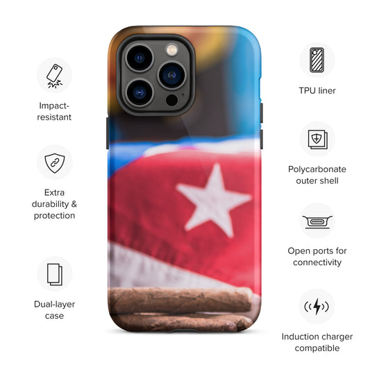 Cuban Love - Cuban Cigars and Cuban Flag Tough Case for iPhone