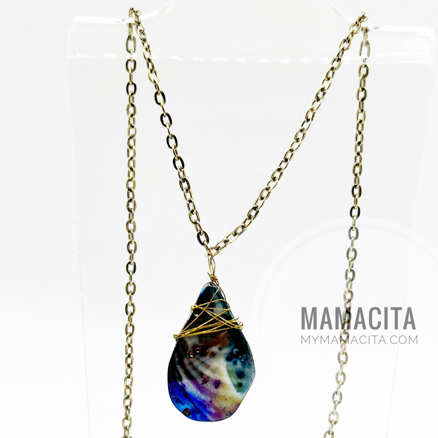 Mermaid Oyster Shell Gold Necklace