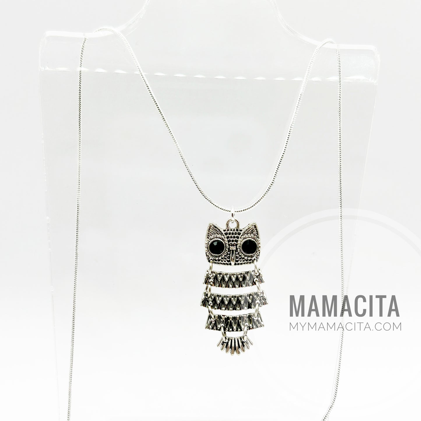Silver Owl Necklace